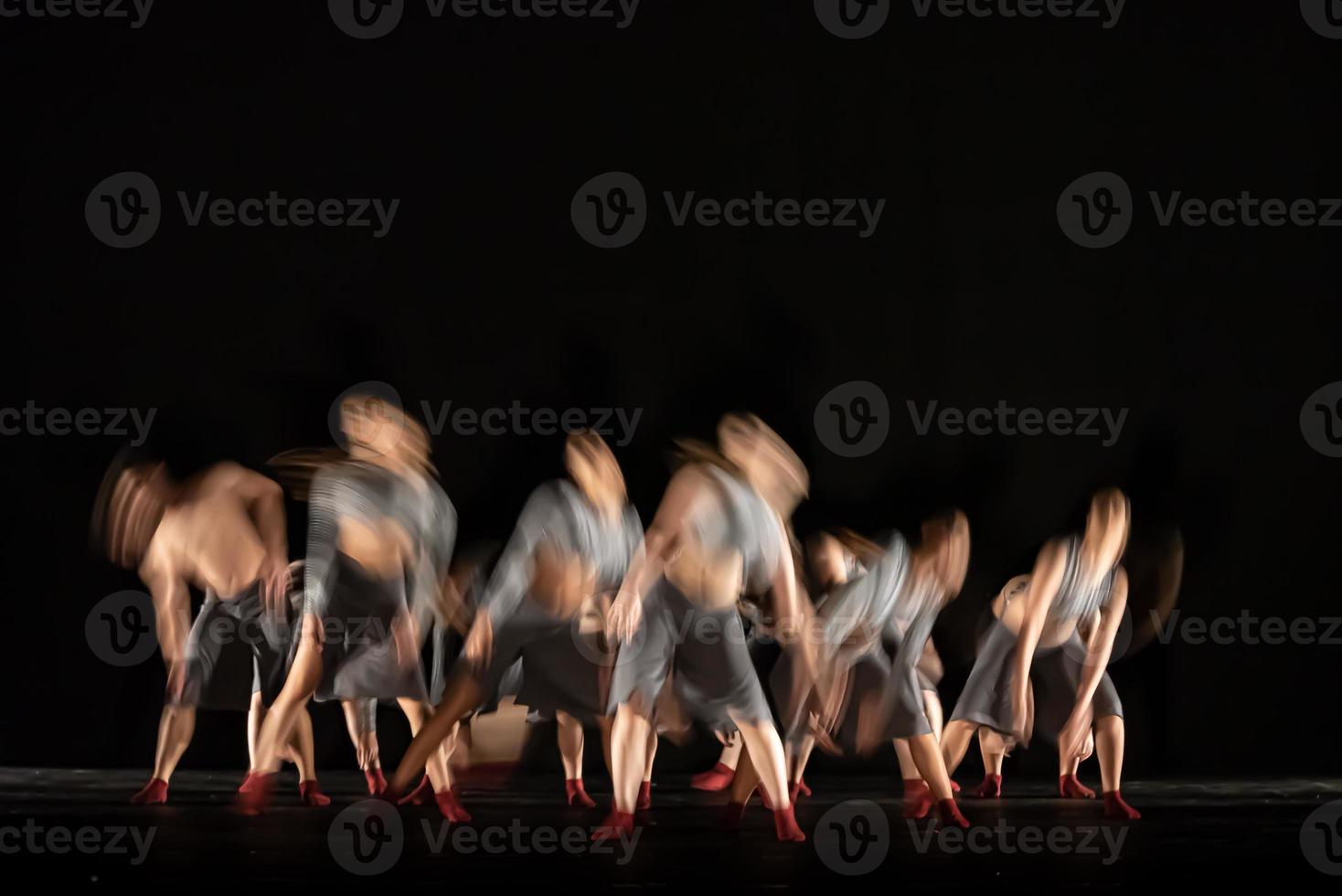 The abstract movement of the dance photo