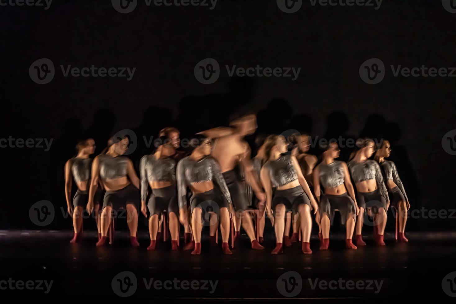 The abstract movement of the dance photo