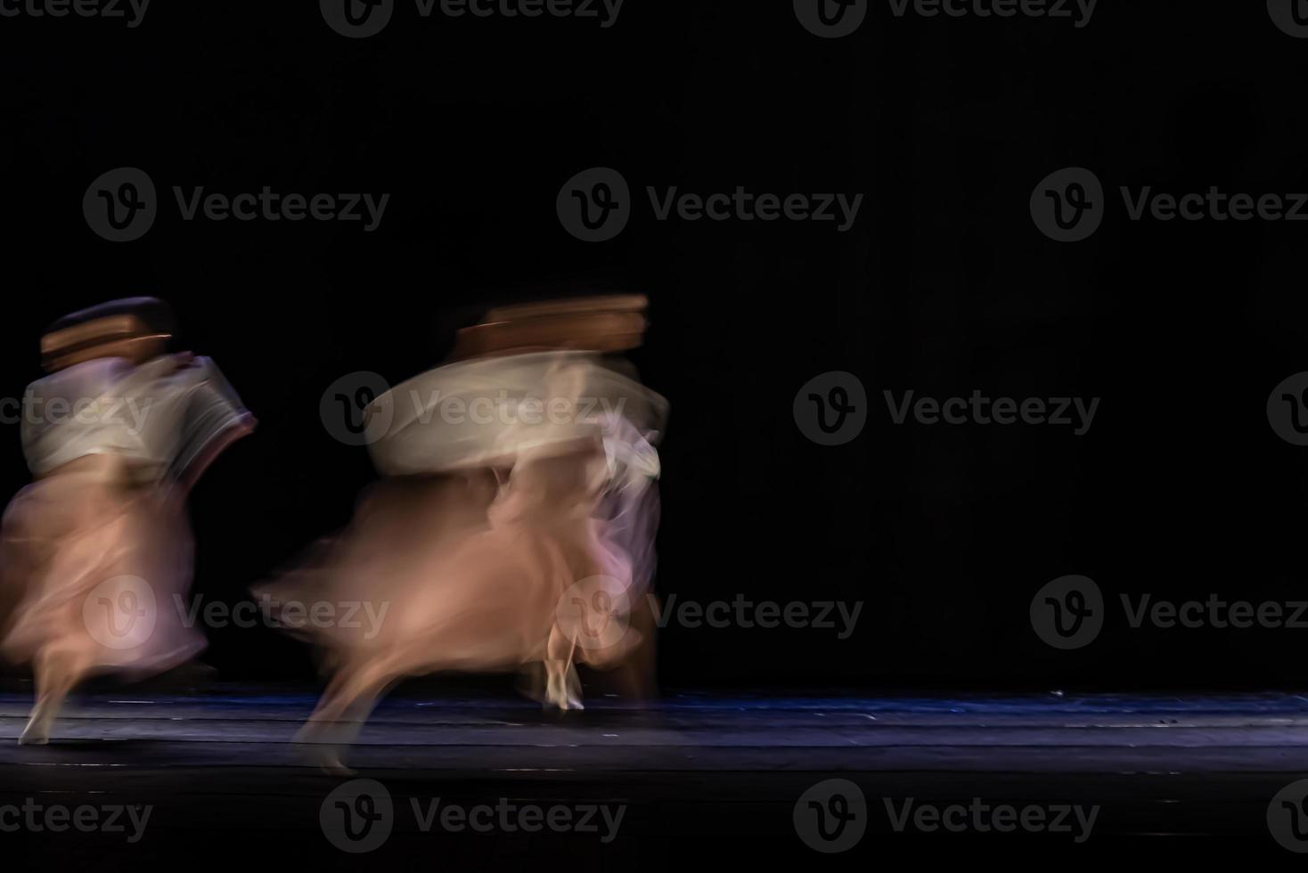 The abstract movement of the dance photo