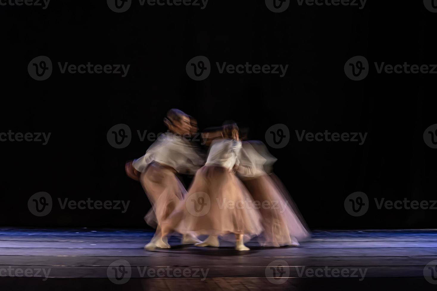The abstract movement of the dance photo