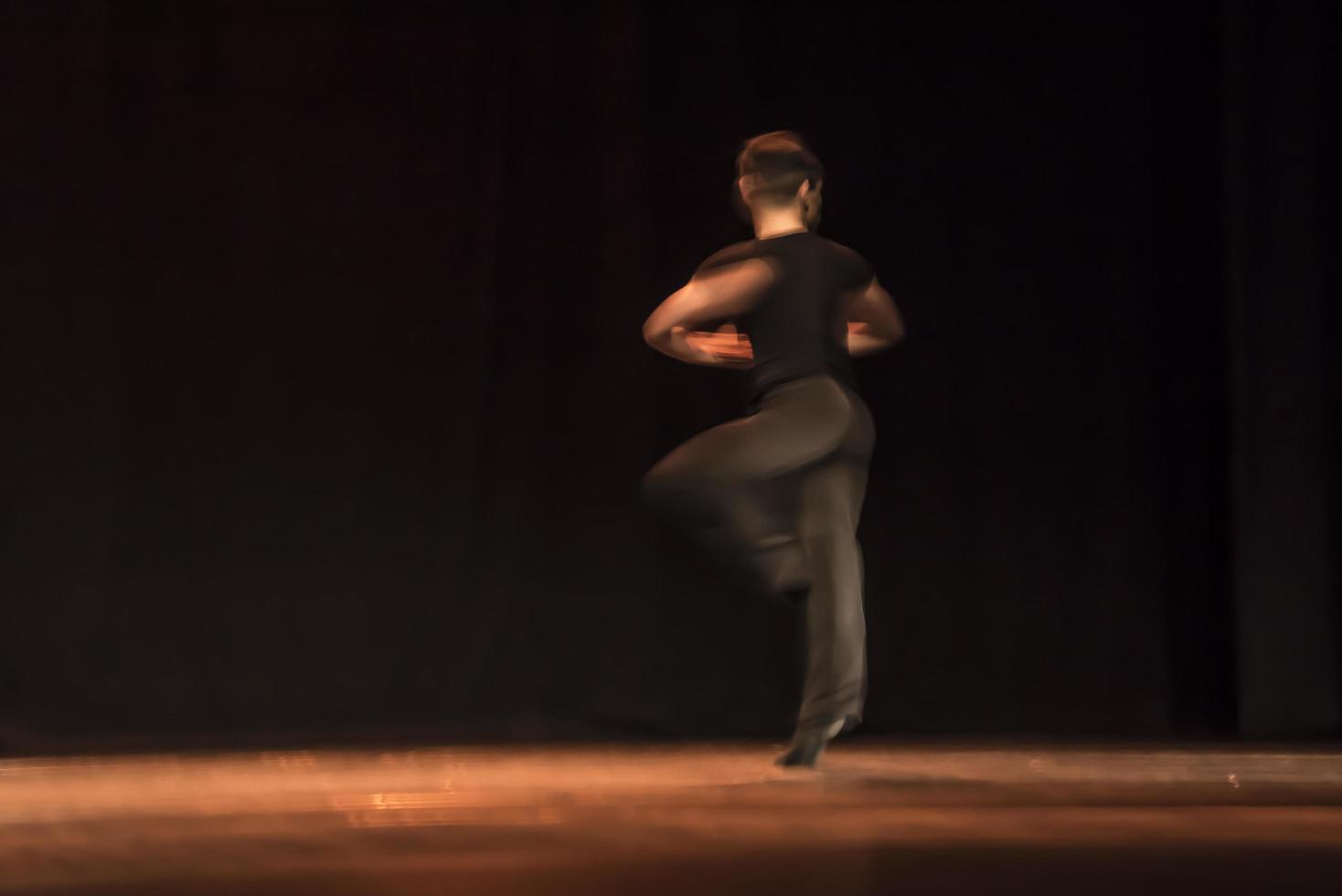 The abstract movement of the dance photo