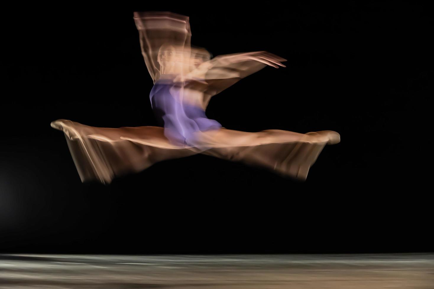 The abstract movement of the dance photo