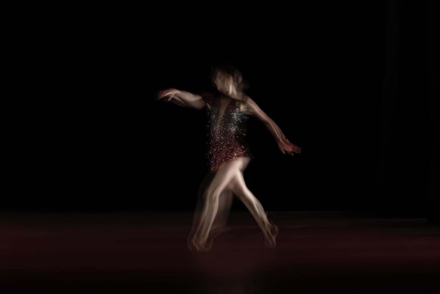 The abstract movement of the dance photo