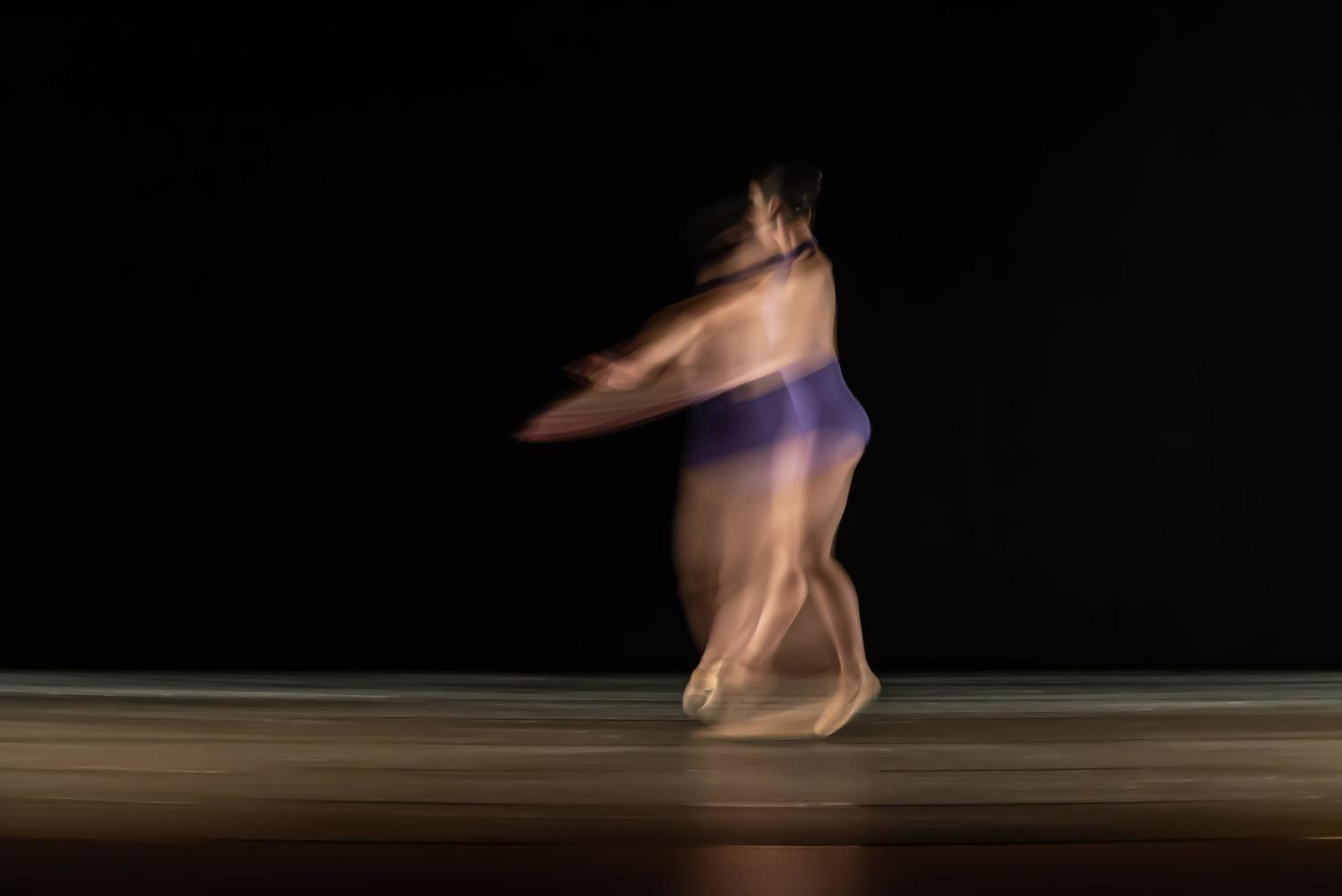 The abstract movement of the dance photo