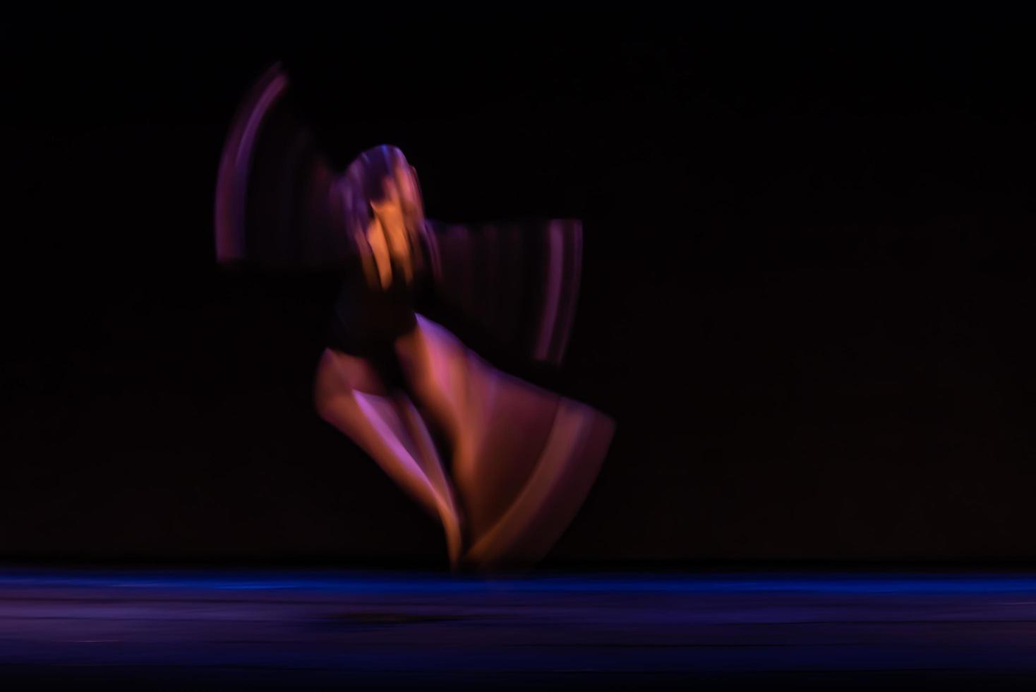 The abstract movement of the dance photo