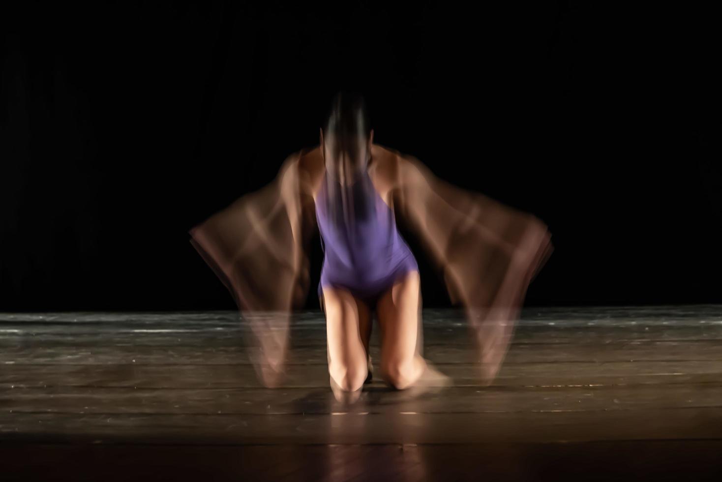 The abstract movement of the dance photo