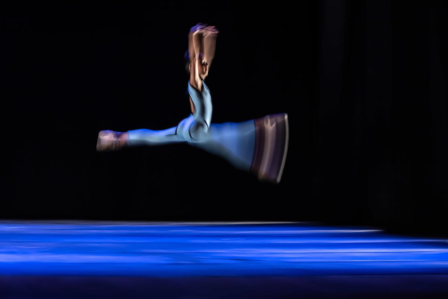 The abstract movement of the dance photo