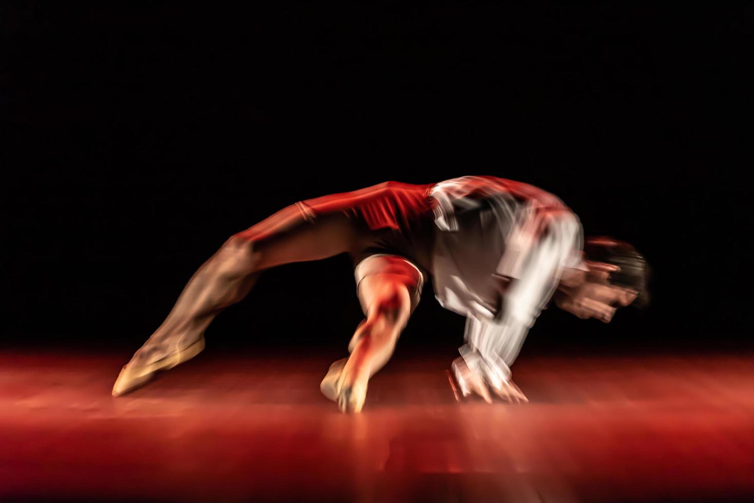 The abstract movement of the dance photo