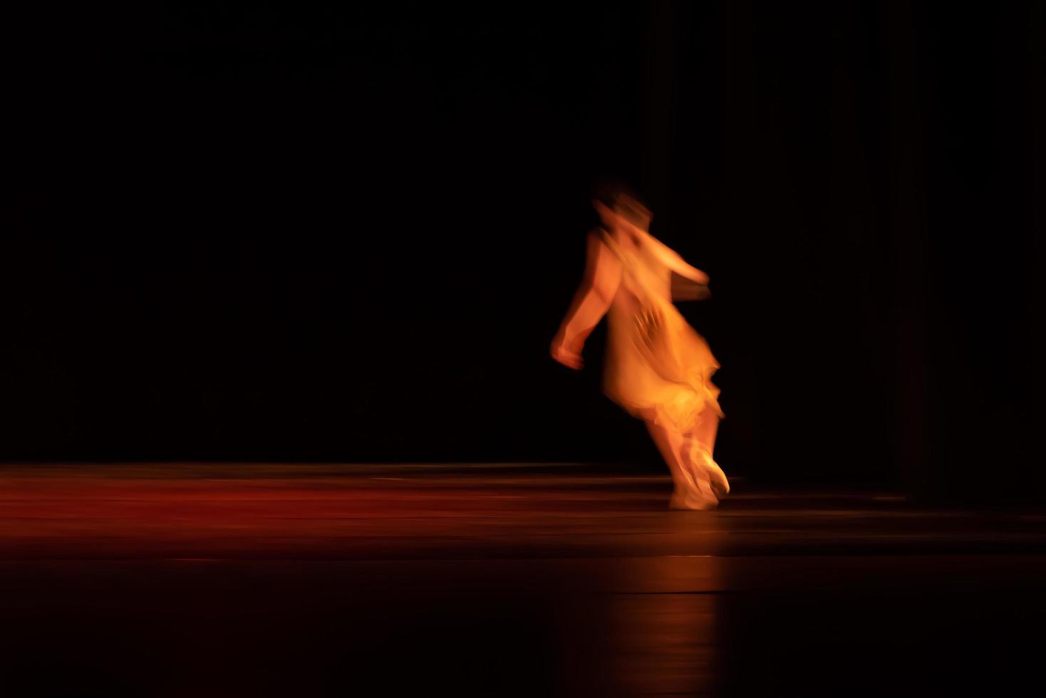 The abstract movement of the dance photo