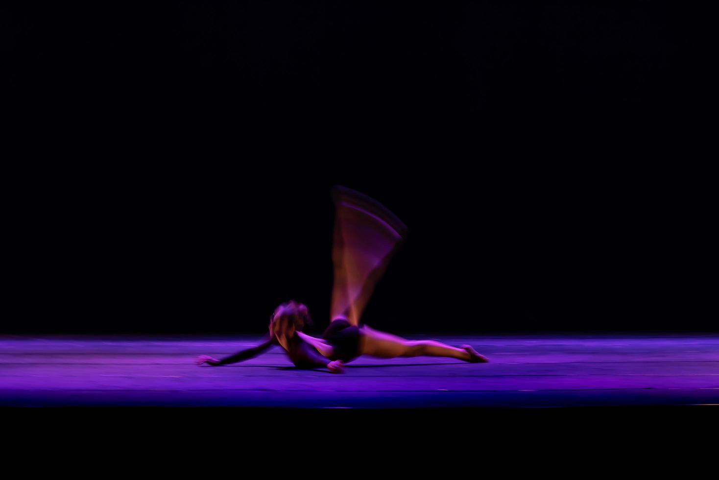 The abstract movement of the dance photo