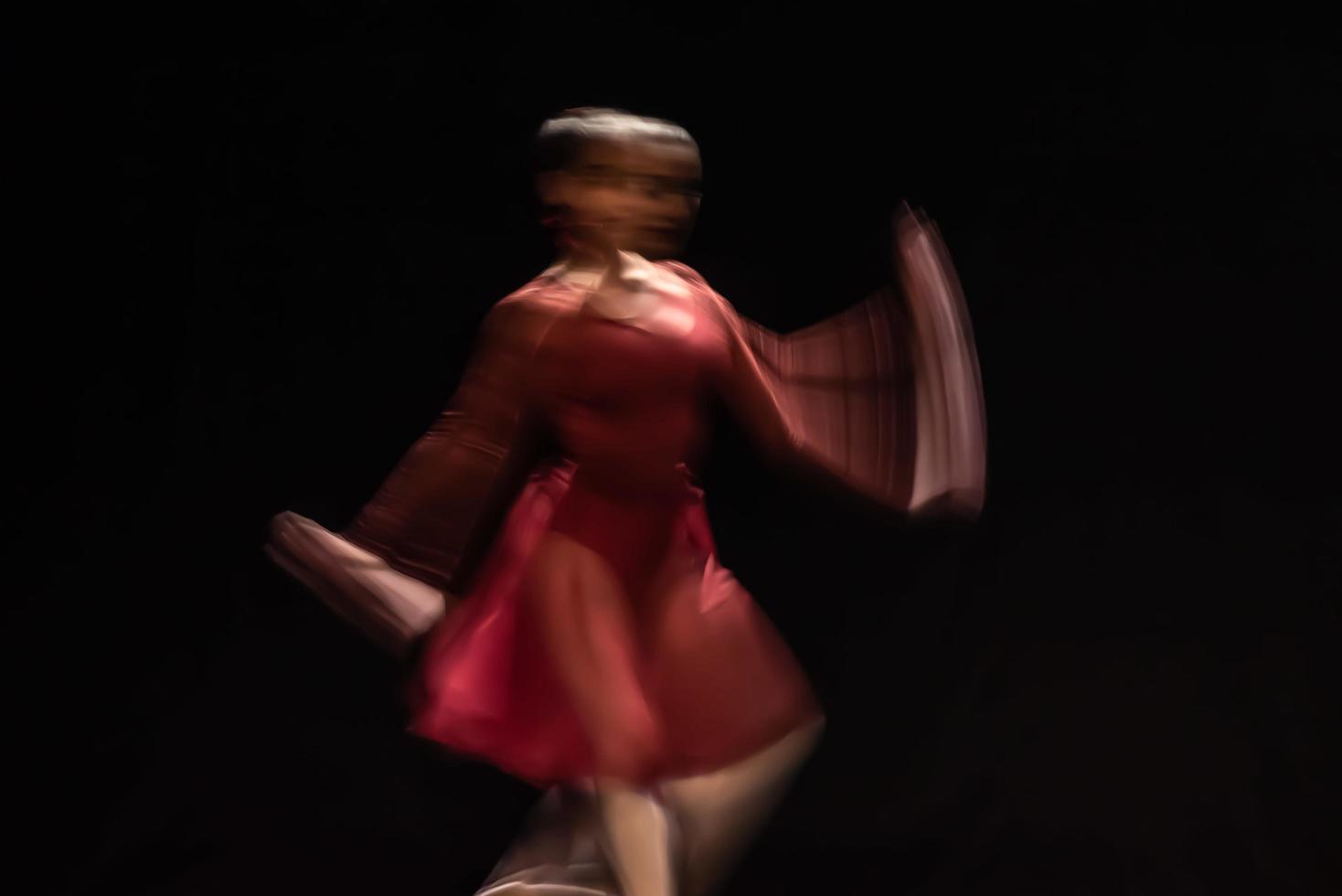 The abstract movement of the dance photo