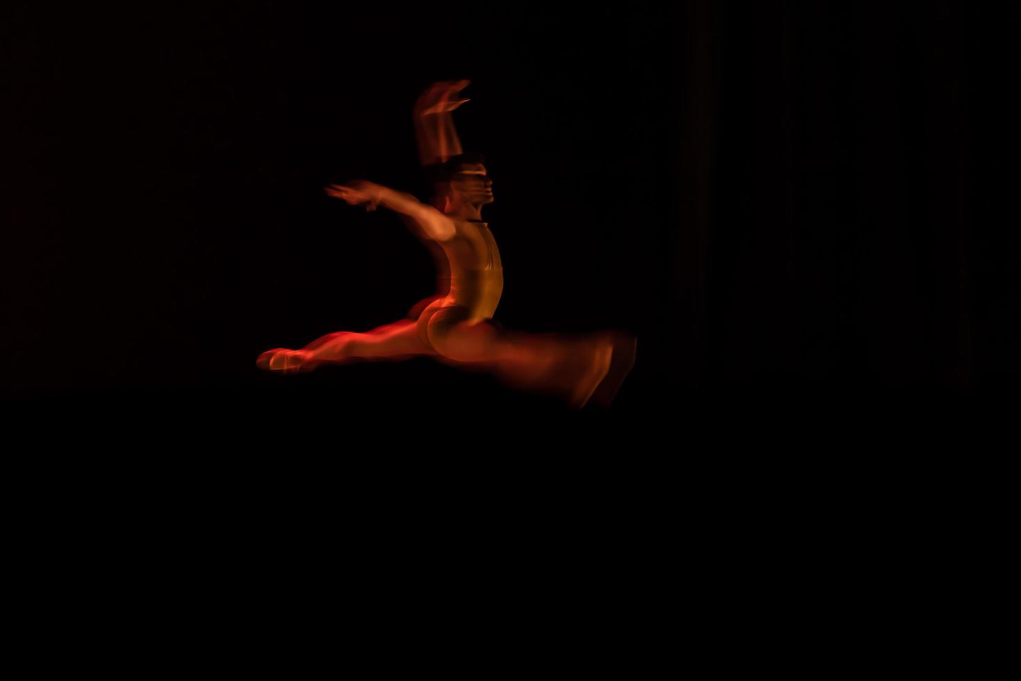 The abstract movement of the dance photo