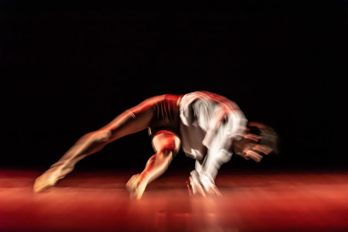 The abstract movement of the dance photo