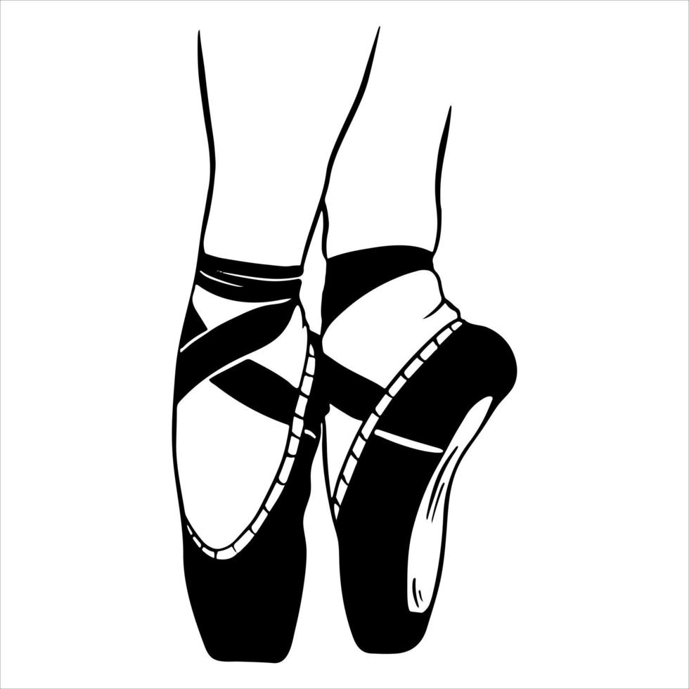 zapatos de ballet estilo de dibujos animados vector