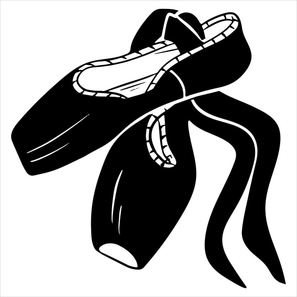 Ballet shoes Cartoon style vector