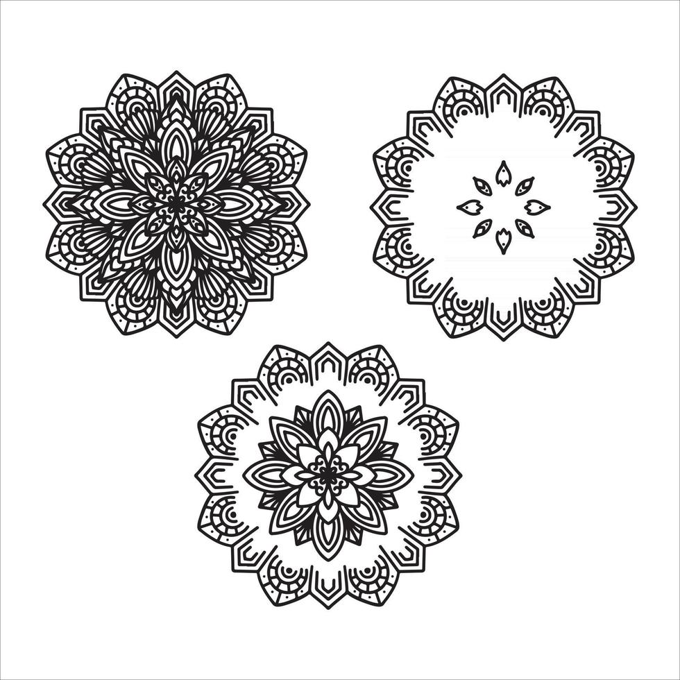 Flower Mandala Elements vector