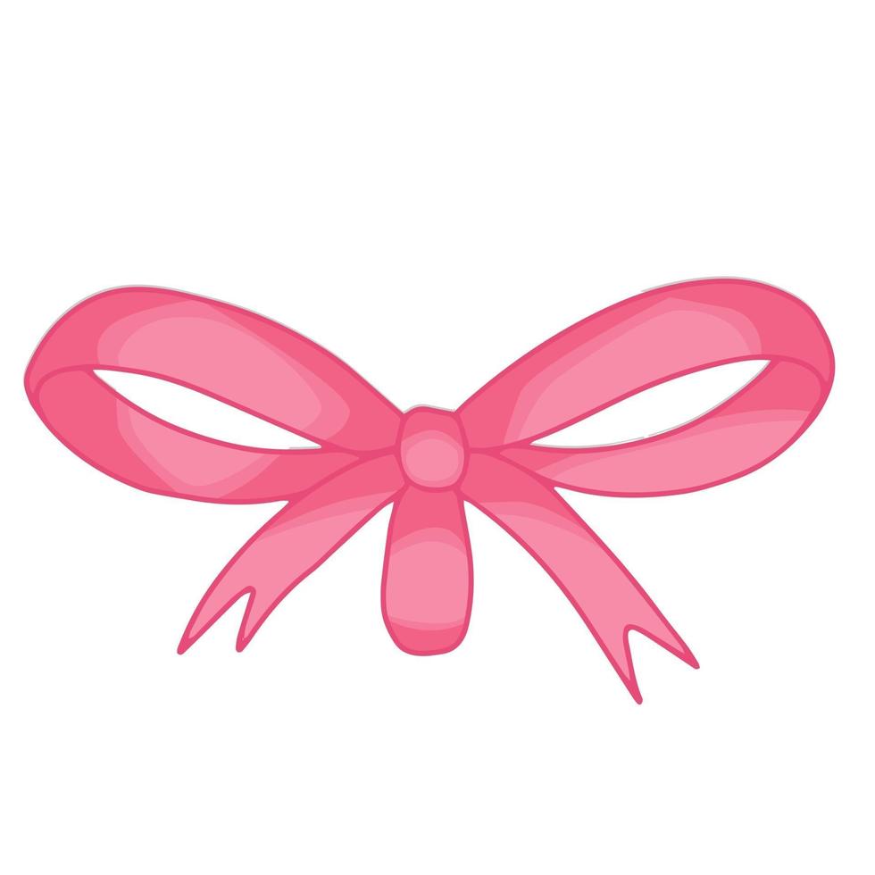 Doodle pink bow for celebration design vector