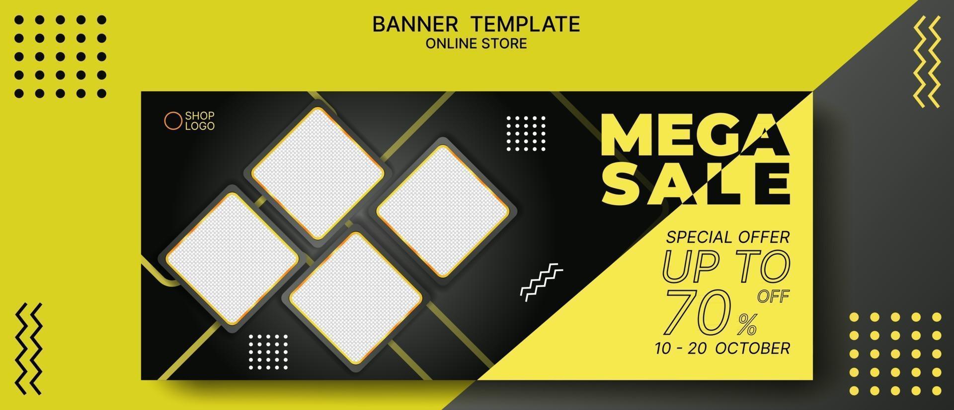 plantilla de banner web vector