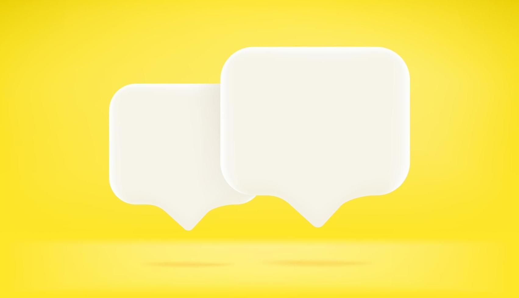 Two speech bubbles with copy space vector