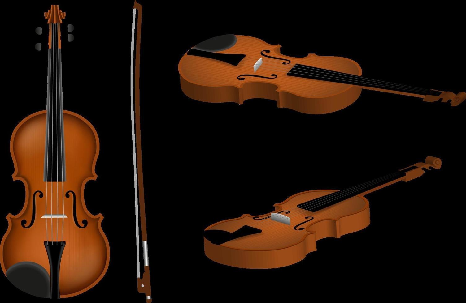 isolated violin illustration vector