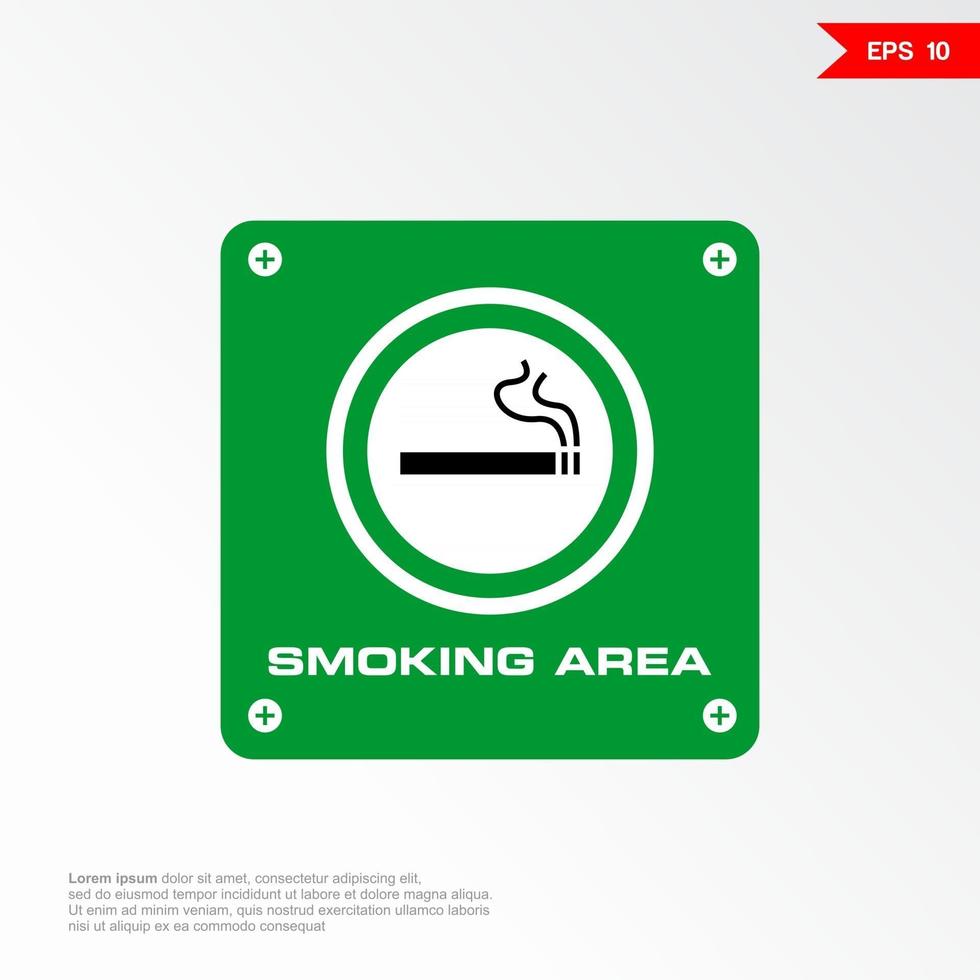 Smoking area labels vector