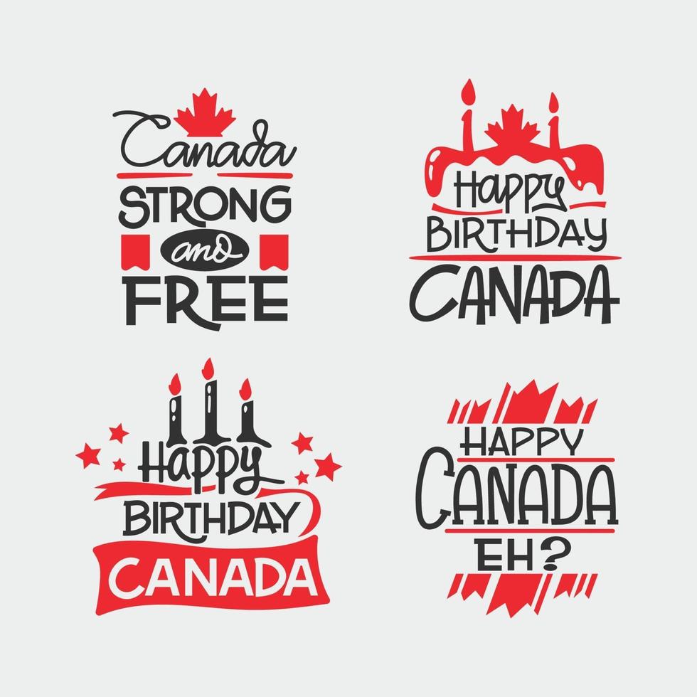 Hand Drawn Lettering Quote for Canada Day Vector Design