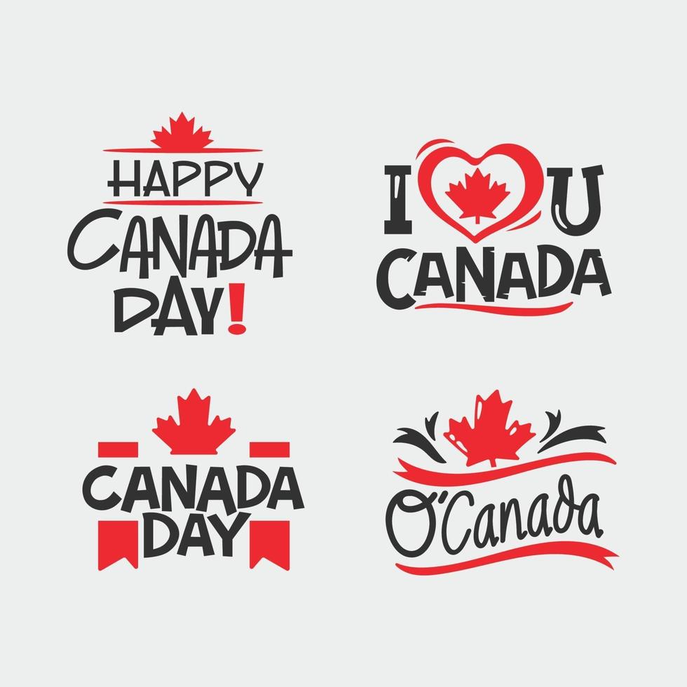 Hand Drawn Lettering Quote for Canada Day Vector Design