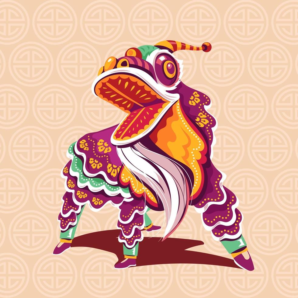 danza del león del año nuevo chino vector