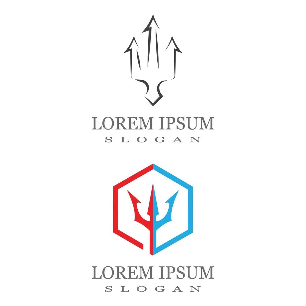 Trident Logo Template vector icon illustration design