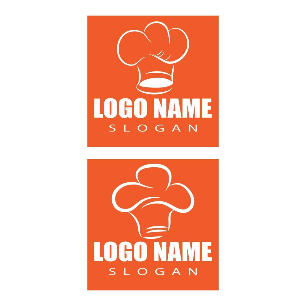 sombrero, chef, logotipo, plantilla, vector, ilustración vector