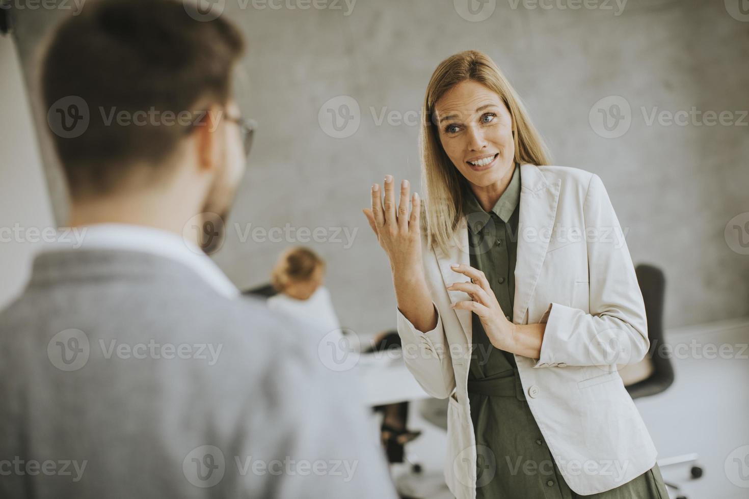 Professionals discussing in an office photo