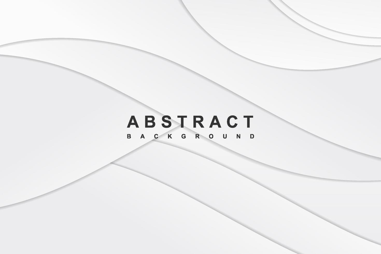 Abstract white background with wave decoration vector