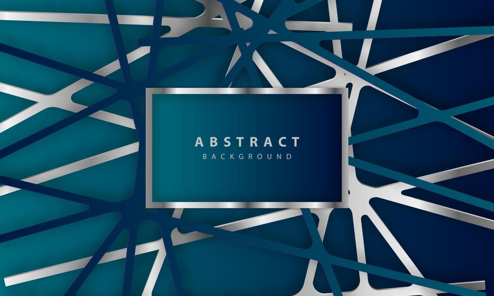 Fondo abstracto con corte de papel azul oscuro decoración de corte de papel realista abstracto con textura vector