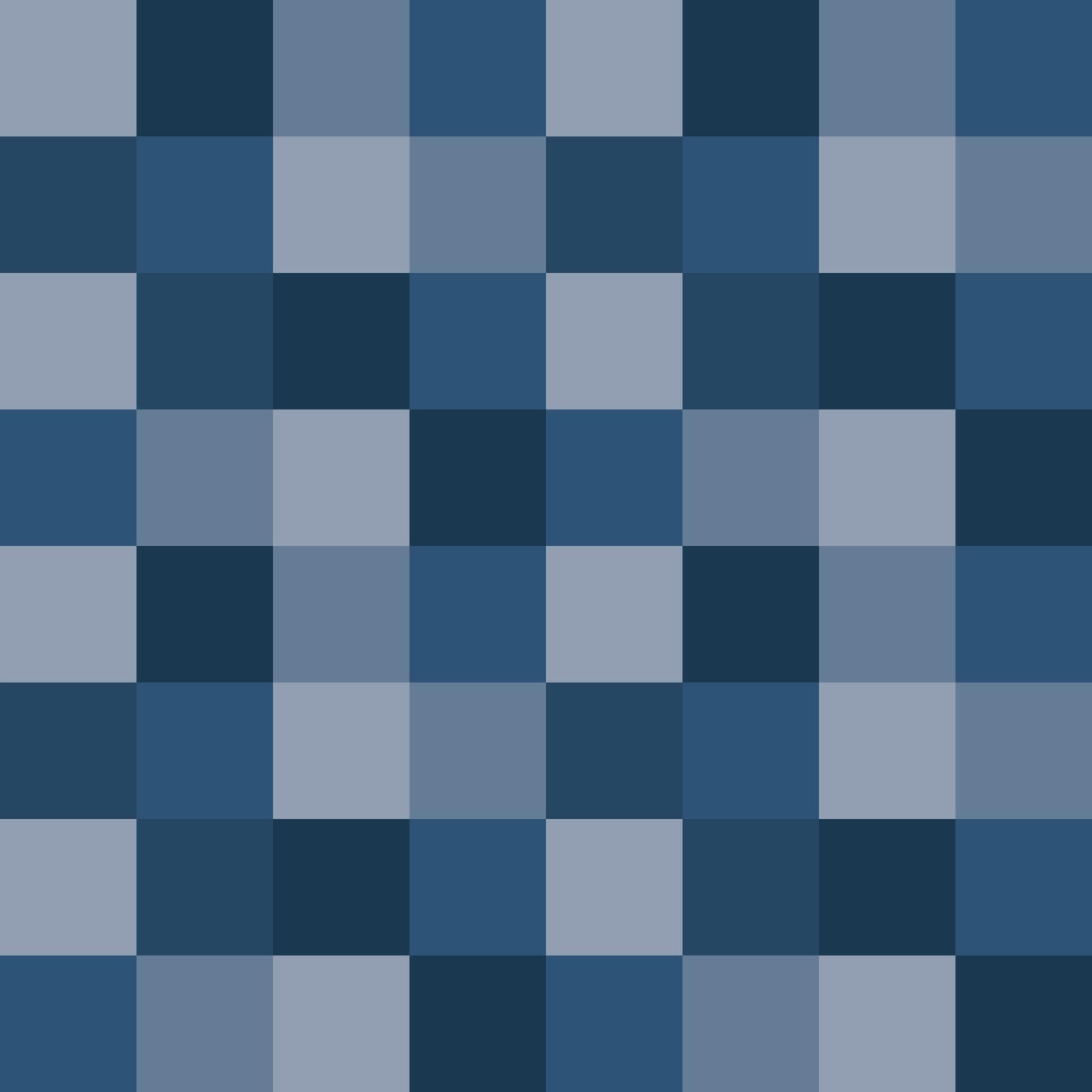 Seamless repeating pattern of squares in different shades of blue