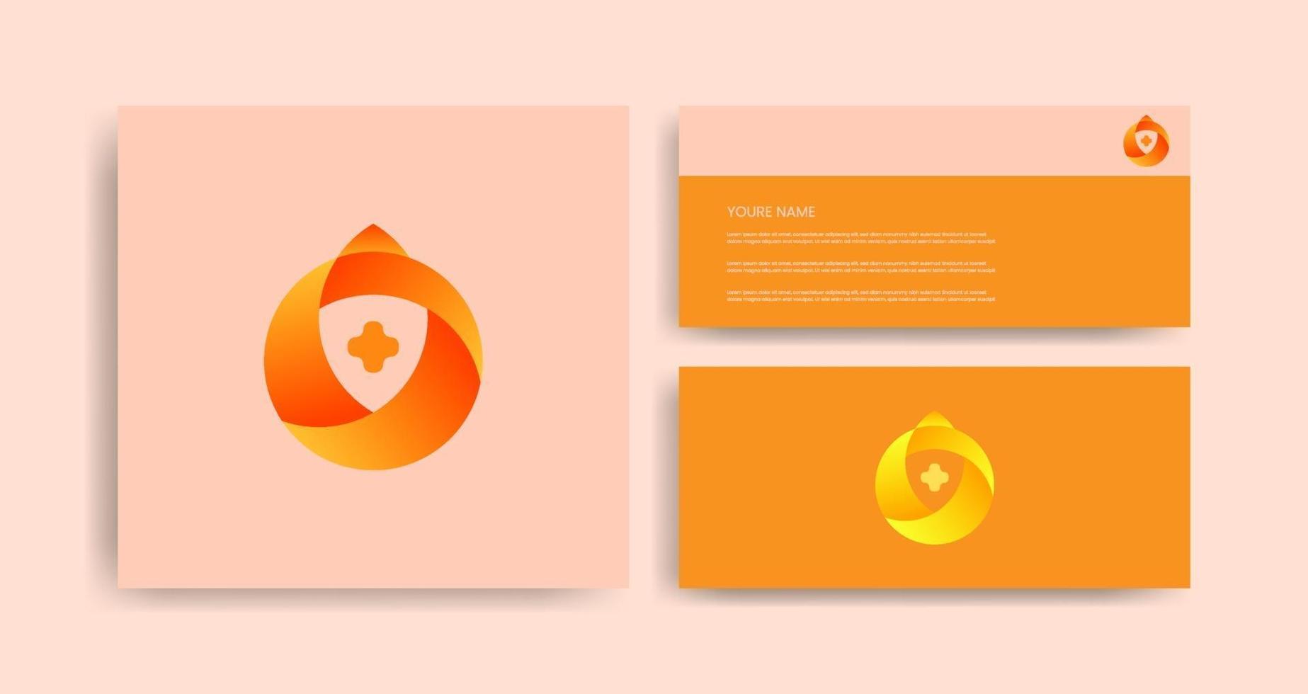 Creative Logo Templates With Business Card vector