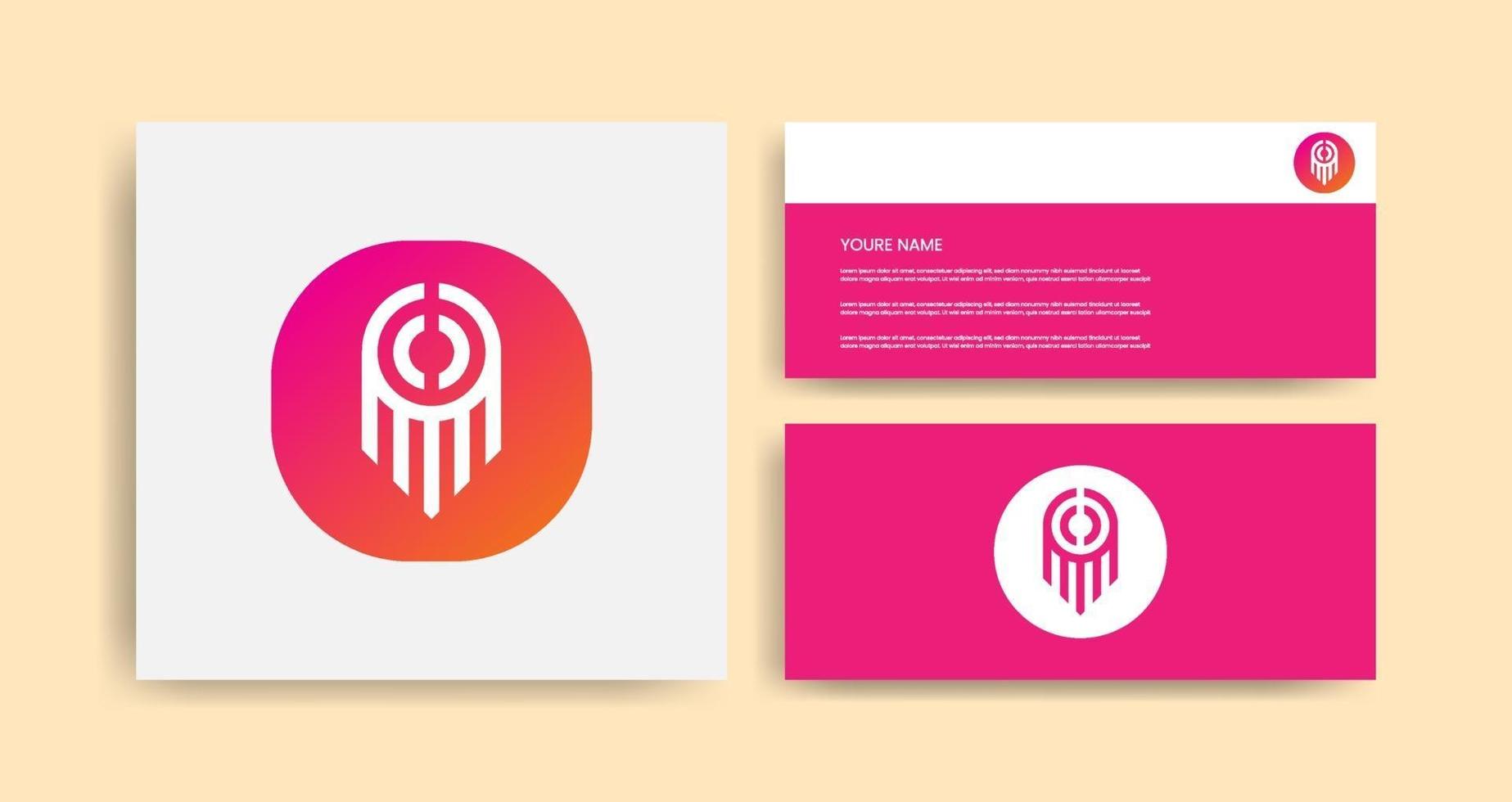 Creative Logo Templates With Business Card vector