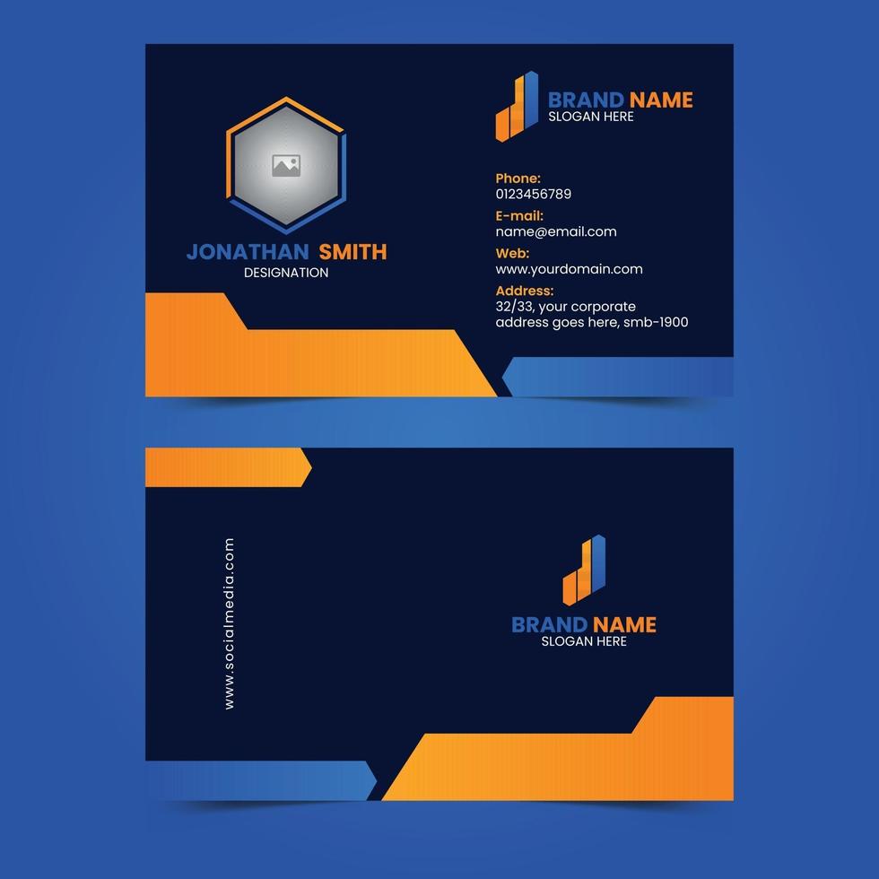 Corporate Unique Style Colorful Business Card Template vector