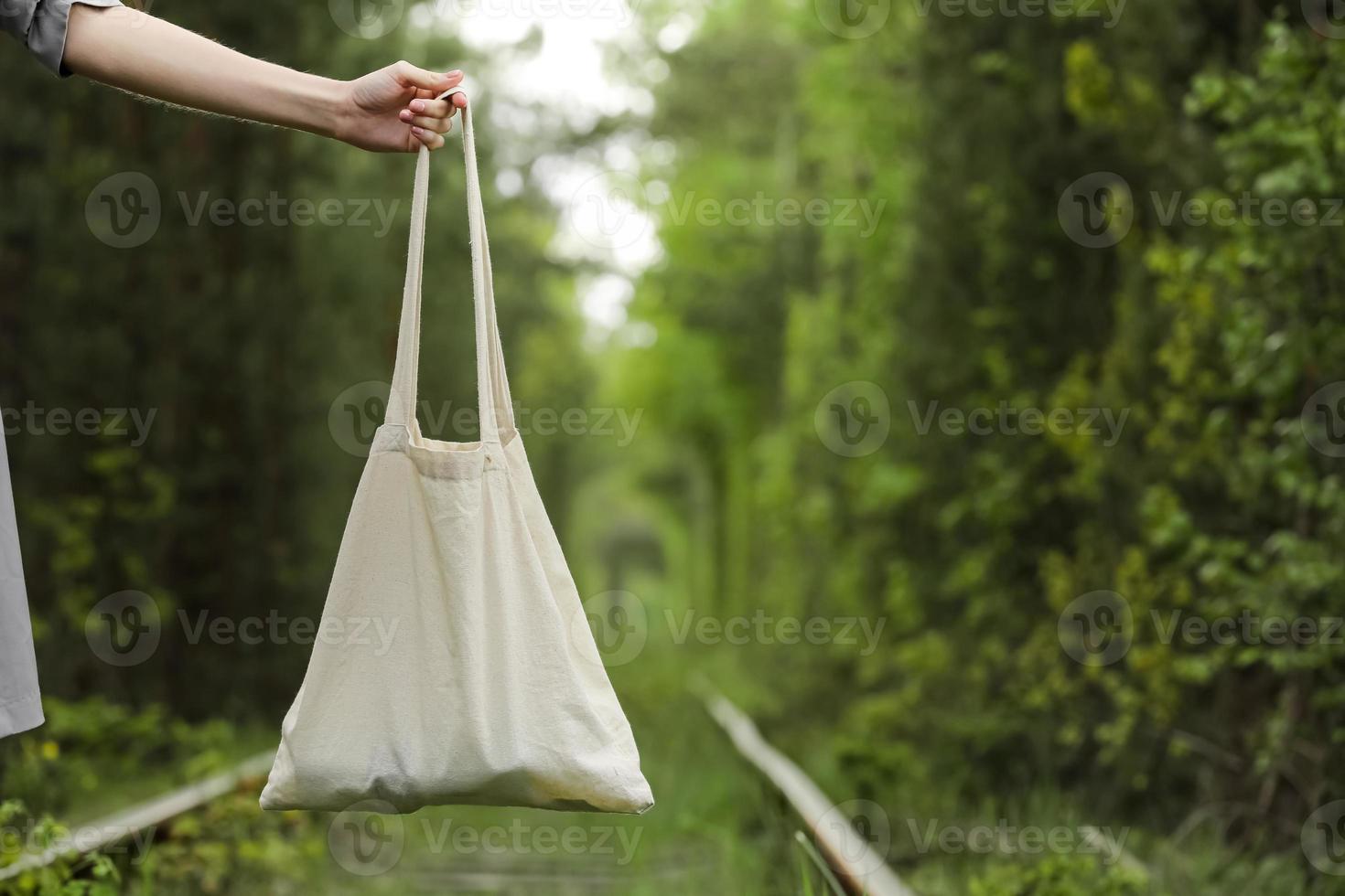 bolso de mano blanco con asa, diseño de maqueta foto