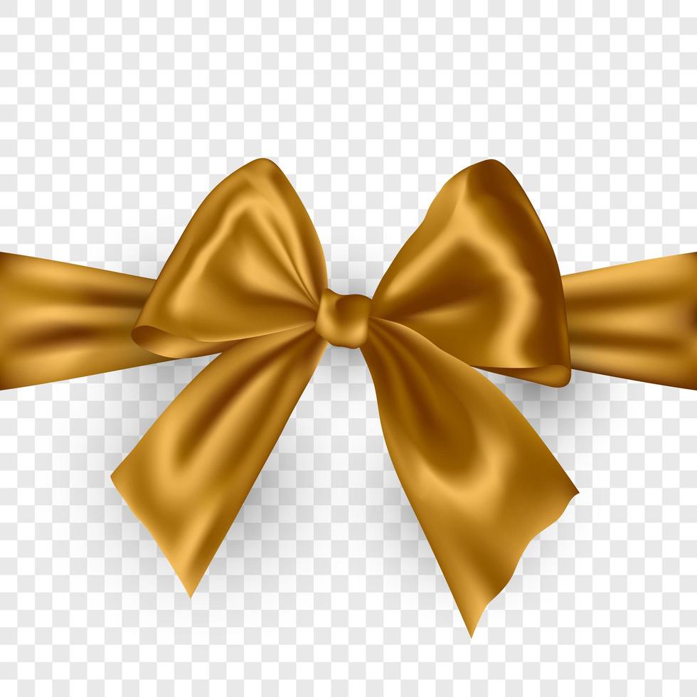 Silver ribbon bow with shadow isolated on transparent background vector