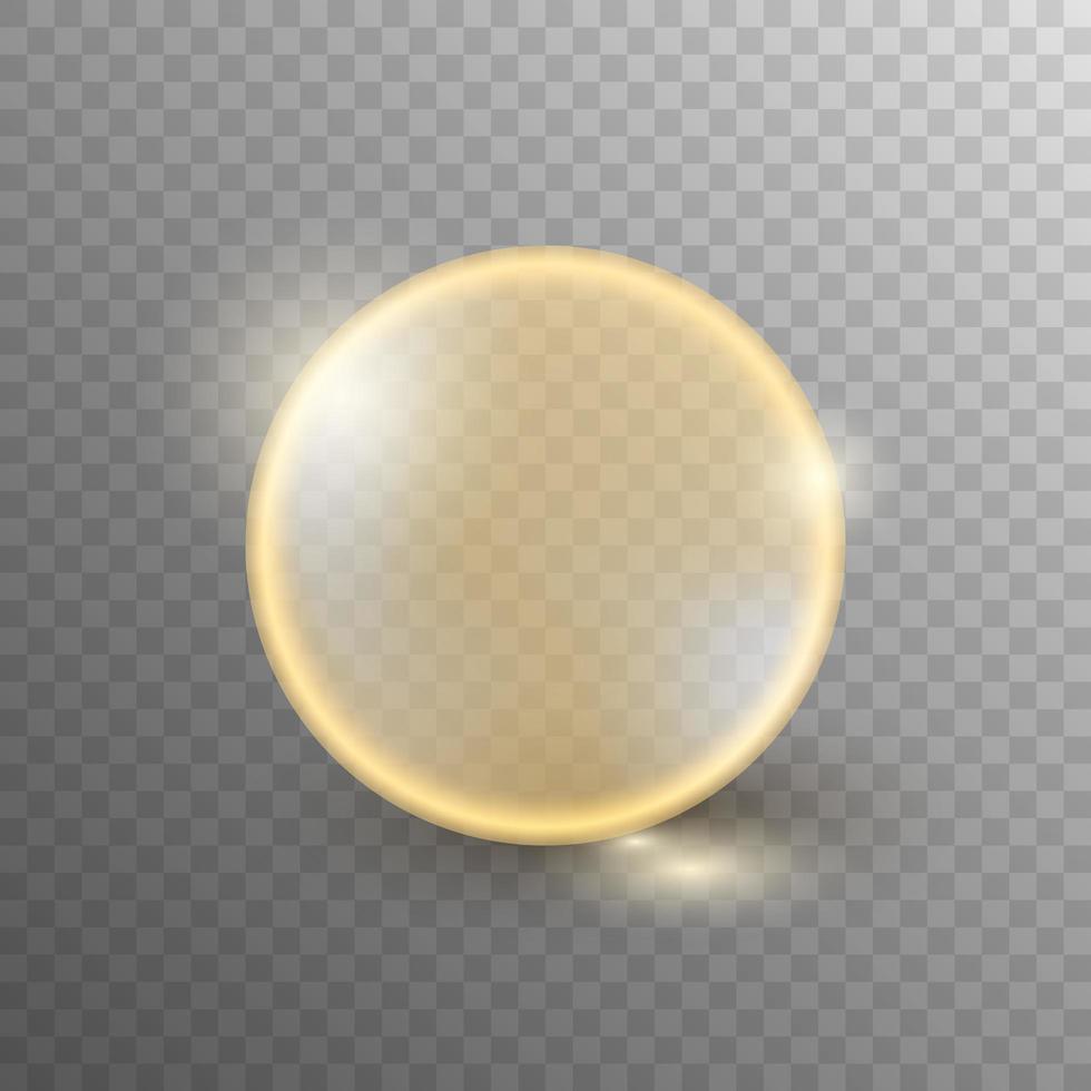 Oil bubble isolated on transparent background vector