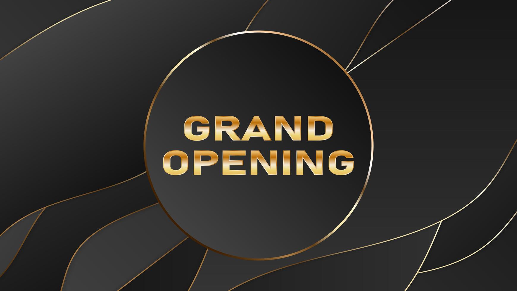 Grand opening vector banner