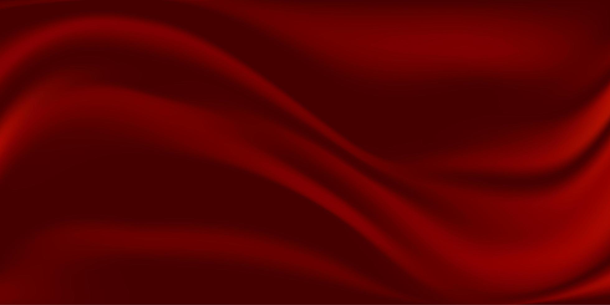 Red Silk Fabric Abstract Background Vector Illustration