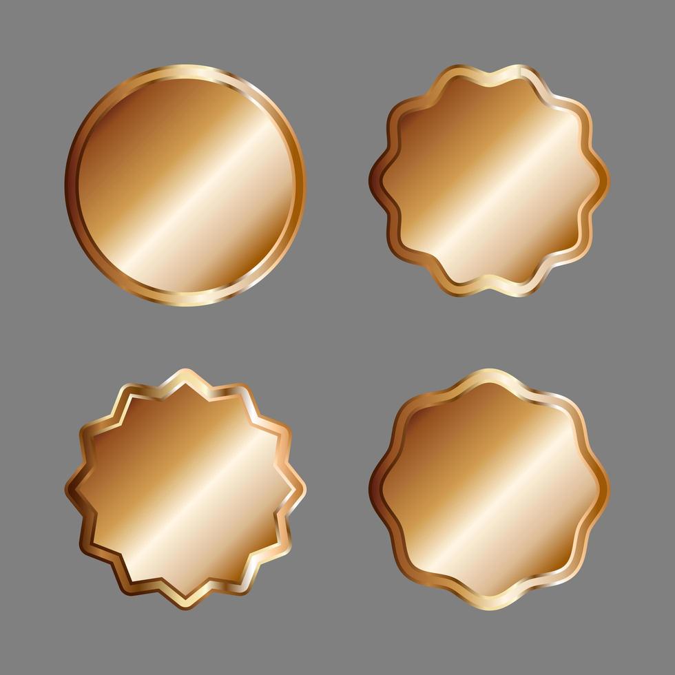 Gold badge or labels vector