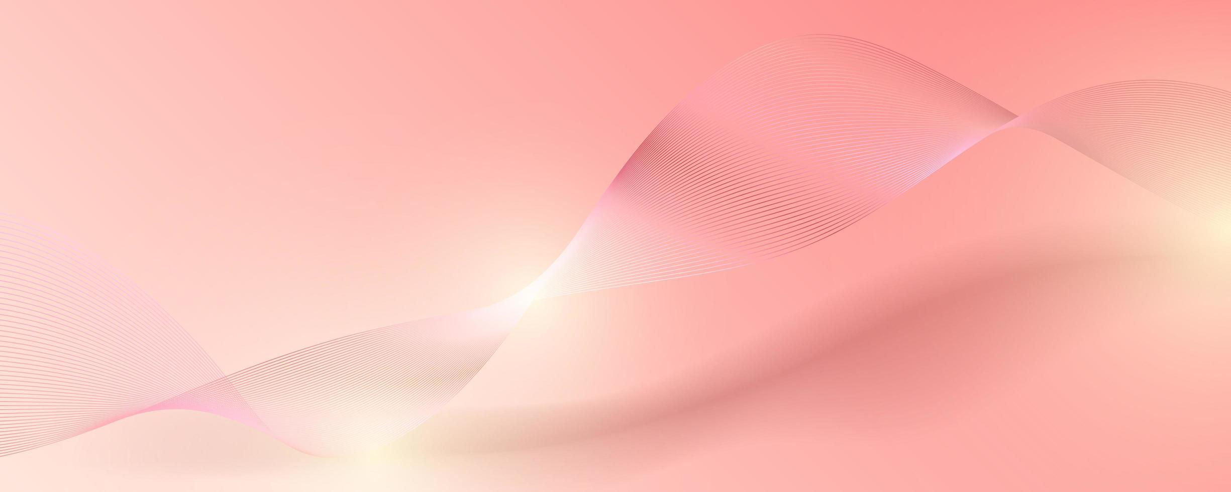 Ilustración de vector de fondo de lujo de oro rosa abstracto