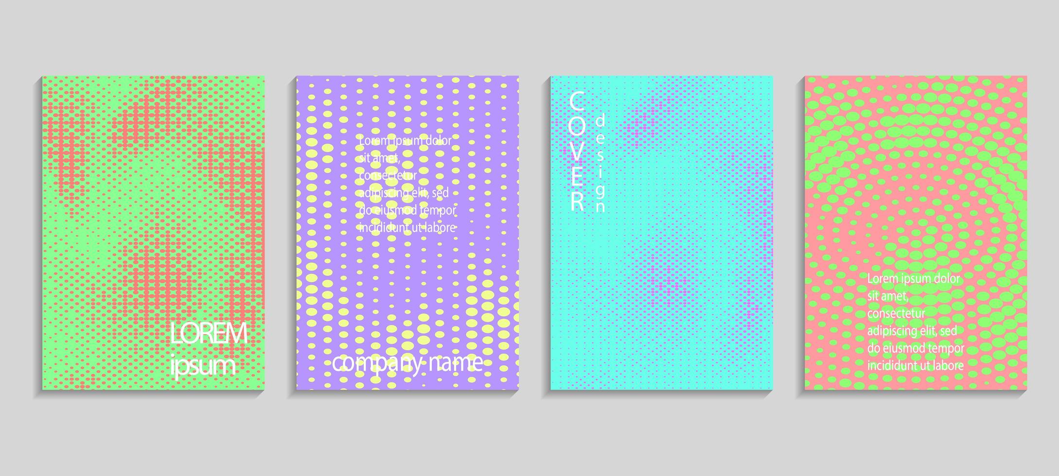 Minimal abstract vector halftone cover design template