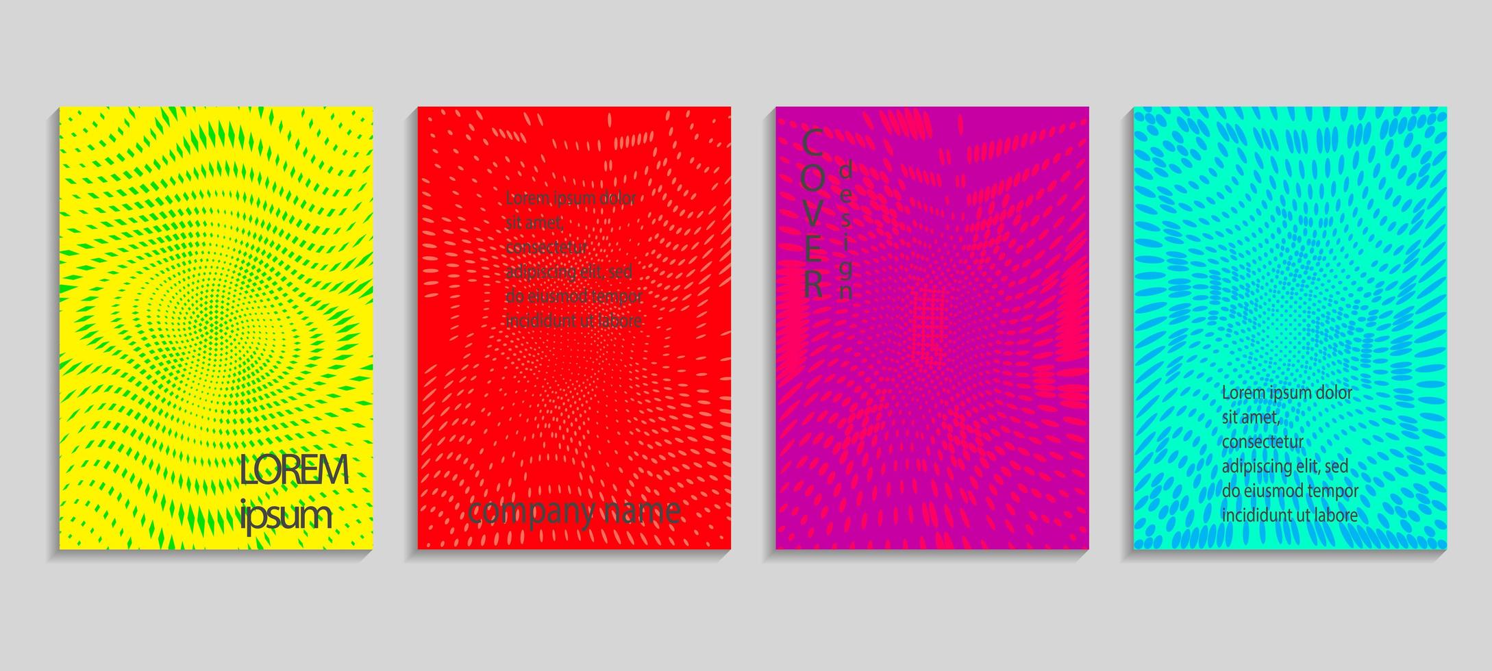 plantilla de diseño de portada de semitono de vector abstracto mínimo