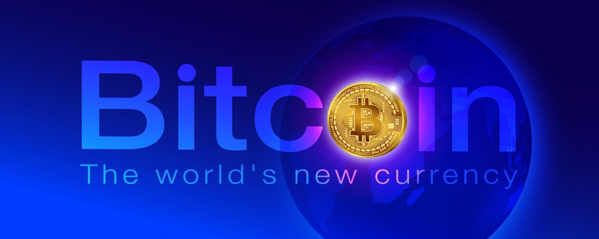 diseño de banner de bitcoins vector