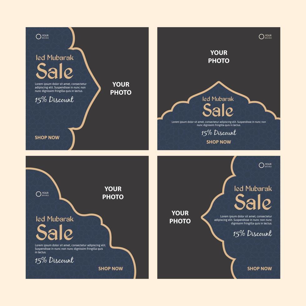 Ied Mubarak Sale Templates vector