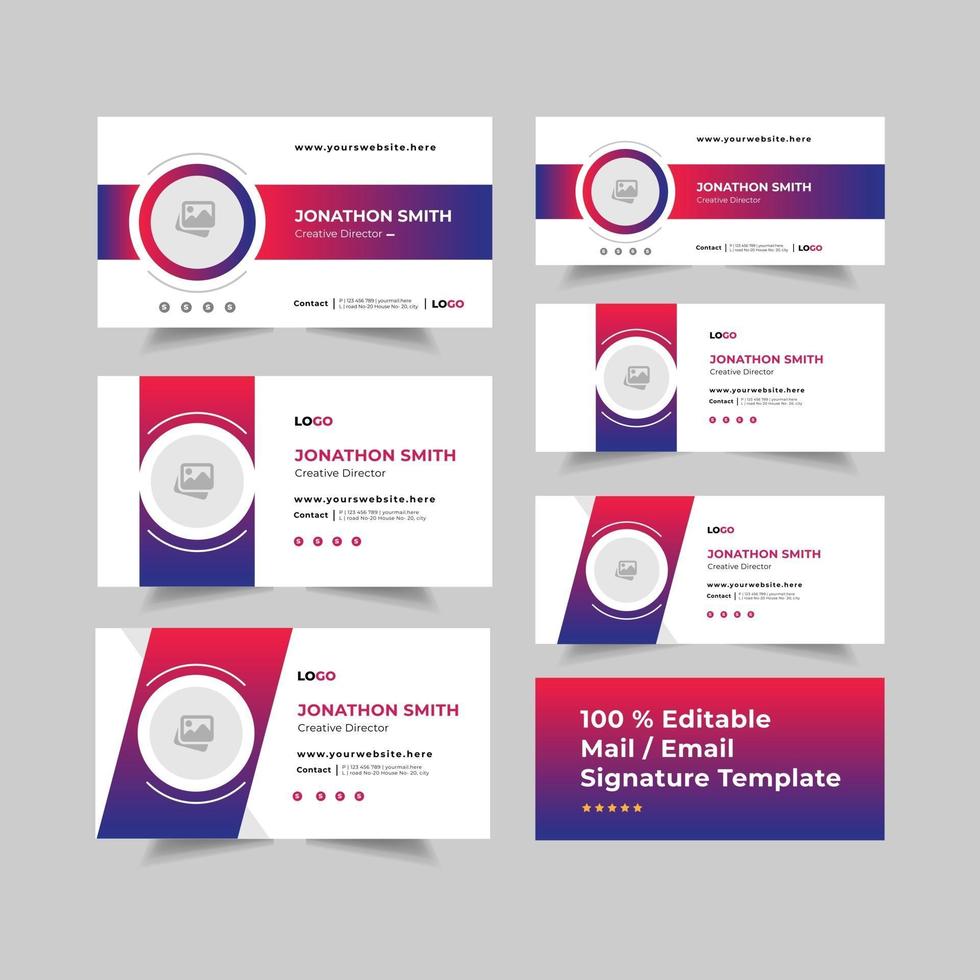 professional personal corporate business email template design layout vector