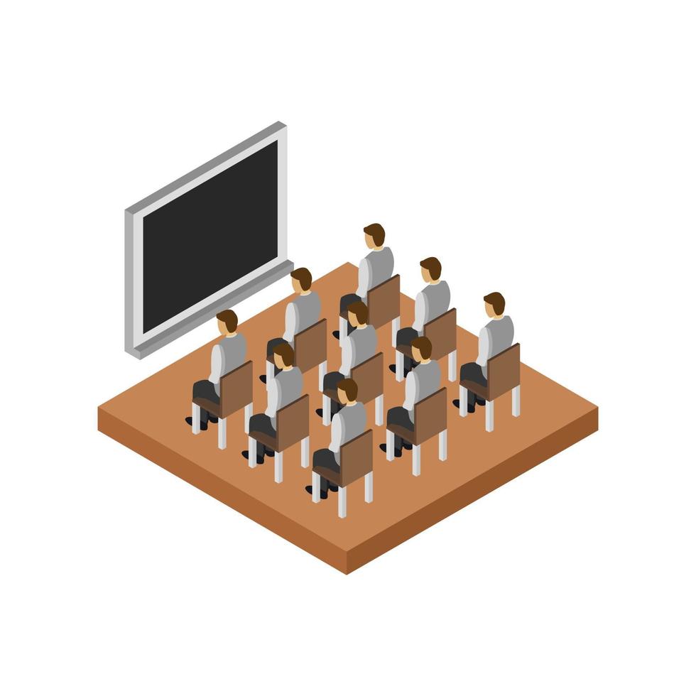 Isometric Cinema Room vector